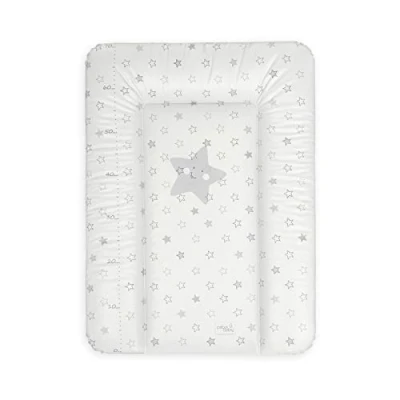 Afbeelding van Ceba Baby aankleedkussen verschoonmat 70 x 50 cm afwasbaar grijze sterren