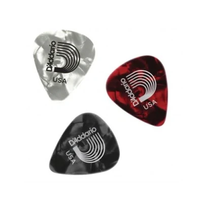 Image de D&#039;Addario 1CAPX 25 médiators en celluloïd, motif perle classique