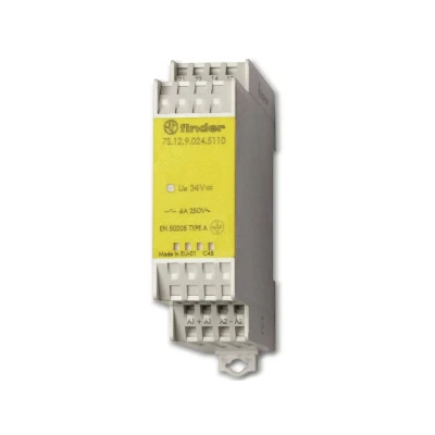 Afbeelding van Finder 7S.12.9.024.5110 Industrieel relais Nominale spanning: 24 V/DC Schakelstroom (max.): 6 A 1x NO, NC 1 stuk(s)