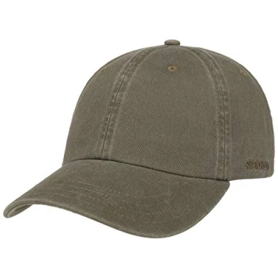 Afbeelding van Stetson Statesboro Old Cotton Baseballpet voor heren met uv bescherming 40+, katoenen pet in lederlook, lente/zomer, Bruin