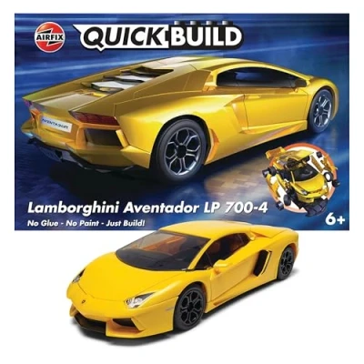 Afbeelding van Airfix J6026 QUICKBUILD Lamborghini Aventador Geel Plastic Modelbouwpakket