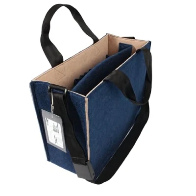 Afbeelding van Desk Sharing Bag Bicolor M blauw/beige 360x280x150mm