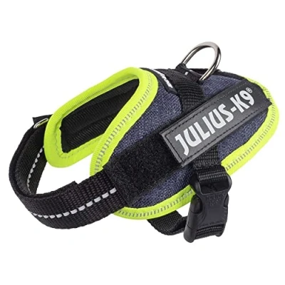 Afbeelding van Julius K9 IDC®Powertuig, 3XS Baby1, denim met neon rand