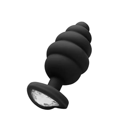 Afbeelding van Shots Ouch! Geribbelde Diamanten Hartplug black
