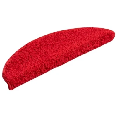 Image de vidaXL Tapis de marches d&#039;escalier 15 pcs Rouge 56x17x3 cm322372