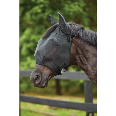 Image de Weatherbeeta Masque Anti Mouches Comfitec Double Dart Deluxe avec Oreilles NoirVendu par Agradi