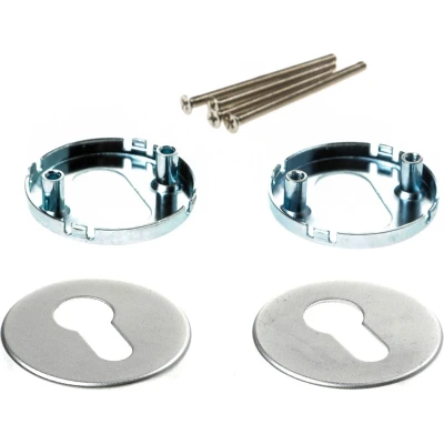 Afbeelding van D4E aluminium rond deurrozet pc / cilinder