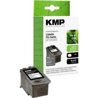 Afbeelding van KMP Inktcartridge vervangt Canon PG 560 XL Compatibel Zwart C136 1581,4001