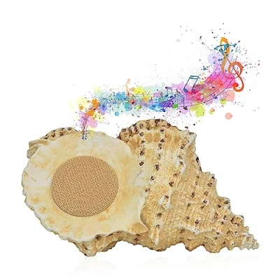 Afbeelding van LEICKE Sea Shell draadloze Bluetooth douchekuidspreker, conch speaker stof/stoom/waterdicht, kleine draagbare luidspreker voor badkamer, strand, sauna enz