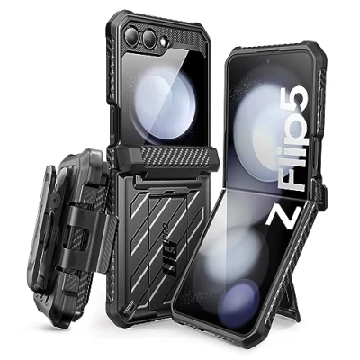 Afbeelding van Supcase UB Pro Geschikt Voor Samsung Galaxy Z Flip5 Hoesje Zwart
