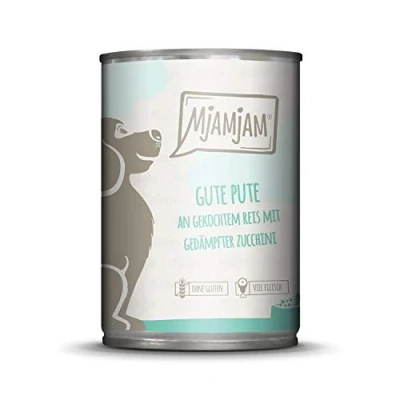 Afbeelding van 6x400g MjAMjAM Adult hond goed kalkoen met gekookte rijst nat hondenvoer