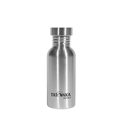 Afbeelding van Tatonka roestvrijstalen drinkfles, 0,5 l, onbreekbare waterfles met schroefsluiting, vaatwasmachinebestendig en BPA vrij (500 ml)