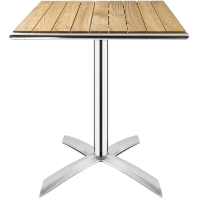 Afbeelding van Bolero essenhouten opklapbare terrastafel vierkant 60cm