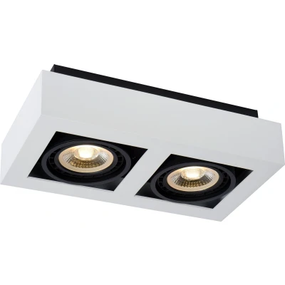 Afbeelding van Lucide ZEFIX Plafondspot LED Dim to warm GU10 (ES111) 2x12W 2200K/3000K Wit