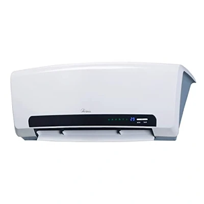 Afbeelding van ARDES AR4W08P PARETO X keramische wandventilatorconvector waterdicht, programmeerbare 12 uur badkamertimer, zilveren zijde smart keramisch paneel + Magic digitaal led display