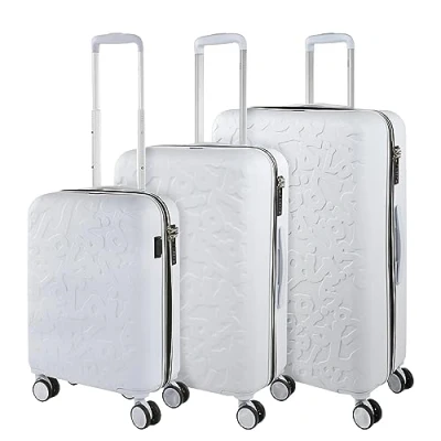 Afbeelding van Lois Harde reistassen met 4 ABS wielen. Praktische USB poort Comfortabel en licht. TSA slot. Maten: Small Cab, Medium Large. Hoge kwaliteit 171100, Wit