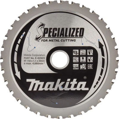 Afbeelding van Makita Cirkelzaagblad voor staal Specialized Ø 150mm Asgat 20mm 32T E 02939