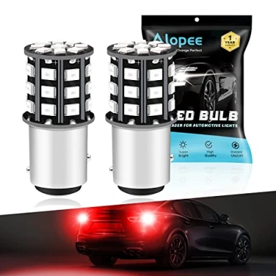 Afbeelding van ALOPEE P21/5W 1157 BAY15D Brake LED Lampen 12V 24V Extreem Helder Rood 2835 33 SMD Vervanging voor 1016 1034 7528 2057 2357 Achterstoplicht Staart Positie (2 Pack)