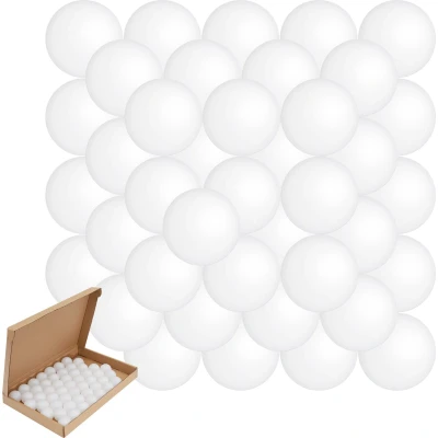 Afbeelding van THE TWIDDLERS 50 Witte Bierpongballen voor Drankspelletjes &amp; Feesten Beer Pong Balletjes, 40mm