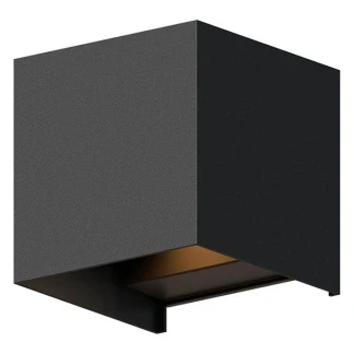 Afbeelding van Calex LED Wandlamp Bari Kubus Up &amp; Down Verstelbare Stralingshoek 7W Tuinverlichting Modern Design Warm Wit Licht Voor Binnen en Buiten Zwart