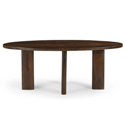 Afbeelding van Eettafel Ovaal 300cm Donkerbruin Mangohout Sydney Giga Meubel