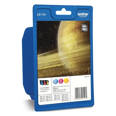Image de Brother LC1100 Rainbow Pack jaune, cyan, magenta originale cartouche de toner