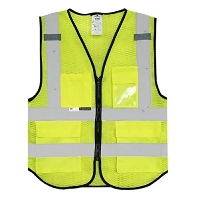 Afbeelding van Salzmann 3M Veiligheidsvest, reflecterend vest met hoge zichtbaarheid meerdere zakken, gemaakt van materiaal