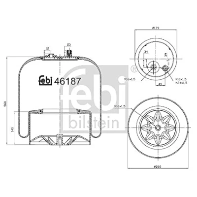 Afbeelding van Febi Bilstein Veerbalg 46187