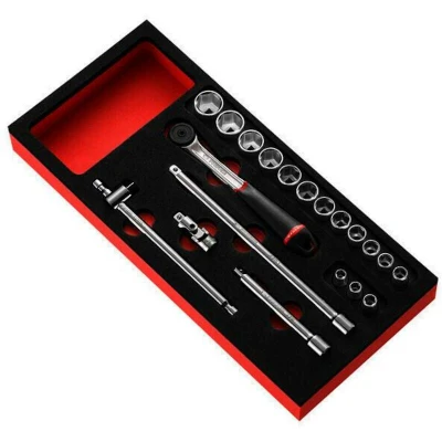 Image de FACOM MODM.J161 36PB Coffret de douilles métriques à 6 faces dans un module en mousse 3/8 20 pièces