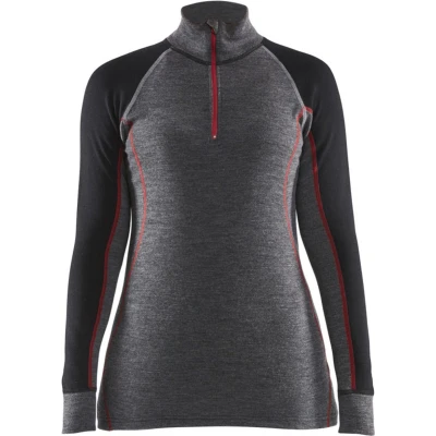 Afbeelding van Blaklader Dames onderhemd met rits XWARM 7299 1736 Medium Grijs/Zwart S
