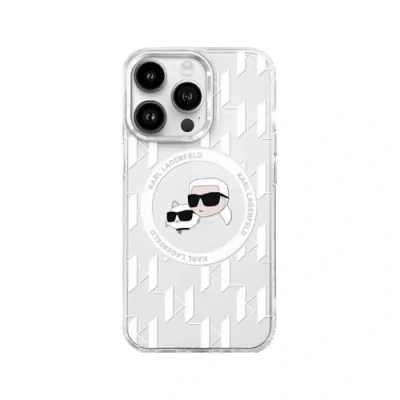 Afbeelding van Karl Lagerfeld IML KL Patroon &amp; Choupette Head MagSafe beschermhoes compatibel met iPhone 16 Pro/Pro Max (transparant, Pro Max)
