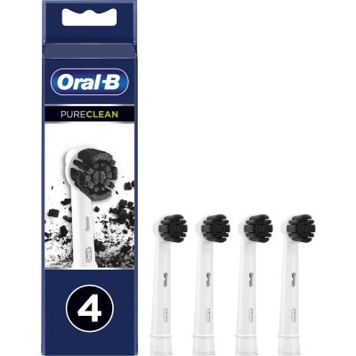 Afbeelding van Oral B Pure Clean Charchoal Opzetborstel 4 Stuks