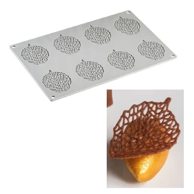 Afbeelding van Pavoni Siliconen Vorm Blad 73x55mm (8) 30x20cm