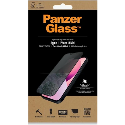 Afbeelding van PanzerGlass iPhone 13 Mini Privacy Glass Case Friendly Antibacterieel