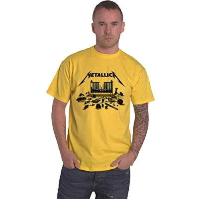 Afbeelding van Metallica 72 Seasons Simplified Cover Heren T shirt M Geel