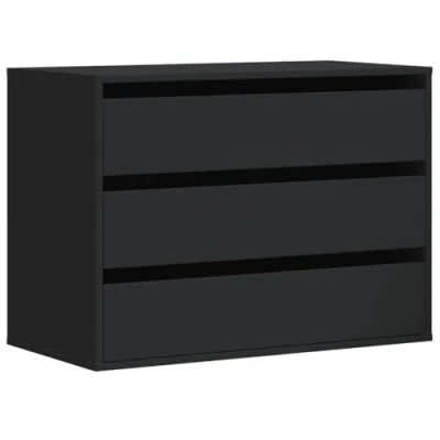 Afbeelding van vidaXL Ladekast 80x41x58 cm bewerkt hout zwart