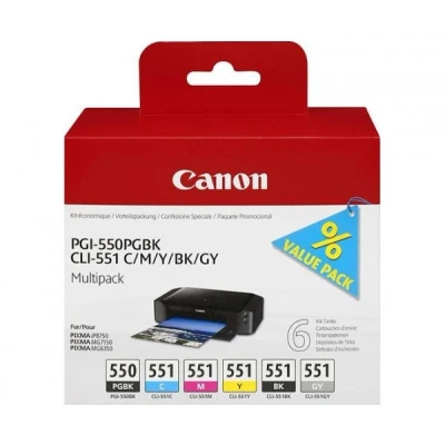 Afbeelding van Canon PGI 550/CLI 551 Cartridges Combo Pack