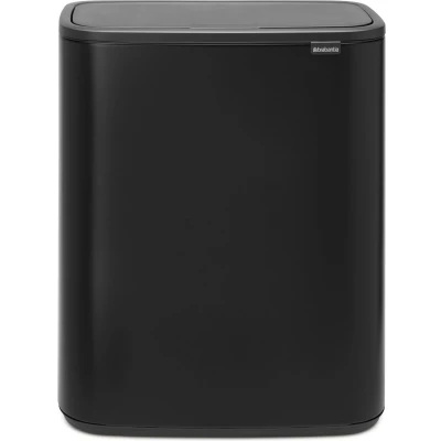 Afbeelding van Brabantia Bo Touch Bin Prullenbak 2 x 30 liter Afvalscheiding Matt Black