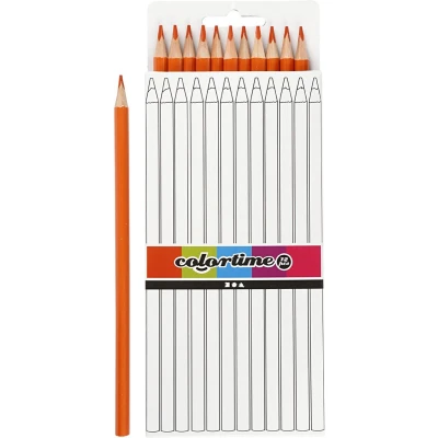 Afbeelding van Colortime Kleurpotloden 3 Mm Vulling 17 Cm Oranje 12 Stuks