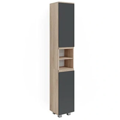 Afbeelding van Vicco Badkamerkast J Shape, Sonoma/Sonoma, 30 x 190 cm