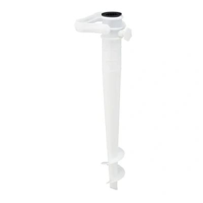 Afbeelding van Relaxdays parasolhouder grondboor parasolharing parasolboor grondanker wit