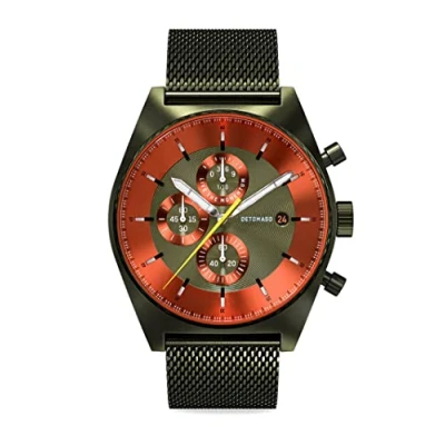 Afbeelding van Detomaso D10 Chronograph Olive Orange Mesh 19 25