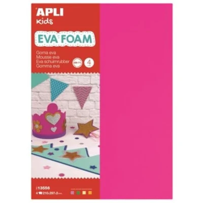 Afbeelding van Apli Kids EVA Foam vellen A4 Fluor 4 vel