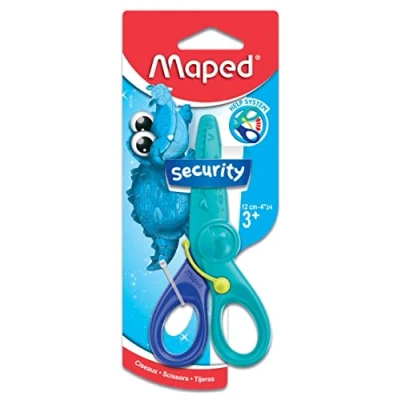Afbeelding van Maped Kid Pulse veiligheidsschaar met veer, meerkleurig