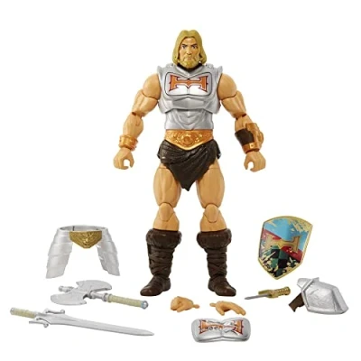 Afbeelding van Masters of the Universe Masterverse Gevechtsharnas He Man Actiefiguur met accessoires, ca. 18 cm, cadeau voor MOTU verzamelaars HDR45