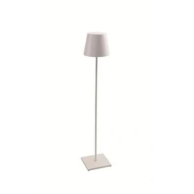 Afbeelding van Zafferano Poldina Pro XXL Vloerlamp Oplaadbare Buitenlamp Wit IP54 Spatwaterdicht Staande Lamp Verstelbaar 69 tot 150 cm Snoerloos Dimbare LED Tuinlamp Ø 28