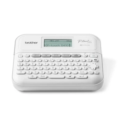 Afbeelding van Brother PT D410 labelapparaat voor thuiskantoor en kantoor (voor TZE tapes van 3, 5 tot 18 mm breed, 20 mm/sec. printsnelheid)