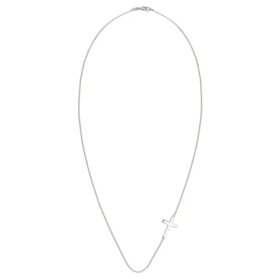 Afbeelding van Elli Cross Basic Ketting silvercoloured, Dames, Maat: 45, Silver coloured