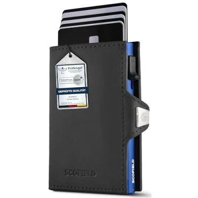 Afbeelding van SF SCOFIELD Duality Classic Slim Wallet avec compartiment pour pièces de monnaie Étui cartes homme 9 à 10 Portefeuille protection RFID Wallets for Men