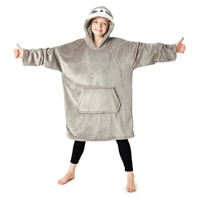Afbeelding van CityComfort hoodie deken voor kinderen, oversized trui, van fleece